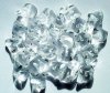 25 12x8mm Transparent Crystal Twisted Swirl Glass Beads