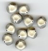 10 13mm Round Matte Metallic Gold Nugget Beads