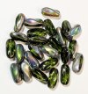25 13mm Twisted Ovals - Olive Vitrail