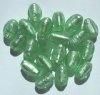 13x10mm 20 Oval Silver Foil Light Green