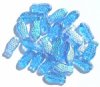 25 15mm Transparent Light Sapphire AB Fish Beads