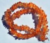 16-inch Strand of Dyed Dark Orange Glass Chips