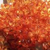 50 7x18mm Acrylic Transparent Golden Topaz Paddle Wheel Beads