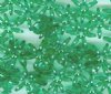 50 7x18mm Acrylic Transparent Christmas Green Paddle Wheel Beads