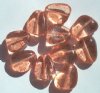 10 20x17mm Light Orange Nuggets with Speckle