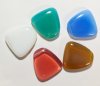 5 24x22mm Mixed Opal Flat Drop Nugget Beads