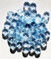 50 3x6mm Faceted Light Sapphire Rondelle Beads