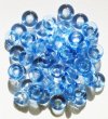 50 3x9mm Transparent Light Sapphire Ring Beads