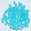 100 4mm Faceted Milky Aqua Opal Firepolish Beads