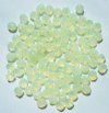 100 4mm Faceted Milky Light Yellow Opal Firepolish Beads