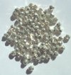 100, 4mm Faceted Metallic Silver Firepolish Beads