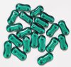 20 4x16mm Two Hole Spacer - Transparent Emerald