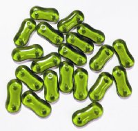 20 4x16mm Two Hole Spacer - Transparent Olivine