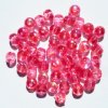 50 4x5mm Faceted Pink AB Donut Beads