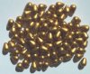 100 4mm Matte Gold Drop Beads
