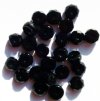 25 4x8mm Faceted Black Rondelle Beads