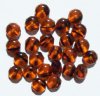 25 5x7mm Faceted Topaz Tortoise Donut Beads