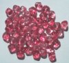 50 5x7mm Crystal and Raspberry Nuggets