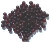 50 6mm Matte Garnet Round Glass Beads