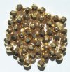 50 6mm Faceted Metallic Gold Firepolish Beads