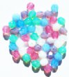50 6mm Faceted Milky Opal Bead Mix