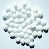 50 6mm Faceted Opaque White Firepolish Beads