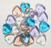 20 16x6mm Transparent Heart Pendant Beads Mix Pack
