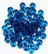 60 6x9mm Petrol Blue & Amethyst Marble Glass Spacer Beads