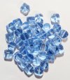 40 7x8mm Transparent Light Sapphire Pillow Beads