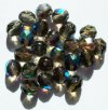 25 8mm Faceted Transparent Black Diamond AB Beads