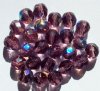 25 8mm Faceted Transparent Light Amethyst AB Beads
