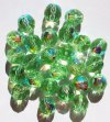 25 8mm Faceted Transparent Light Green AB Beads