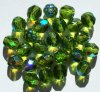 25 8mm Faceted Transparent Olivine AB Beads