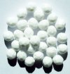 25 8mm Faceted Opaque White Firepolish Beads