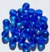 25 8mm Faceted Transparent Sapphire AB Beads