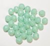 25 8mm Faceted Coated Frosted Jade Green Firepolish Beads