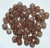 50 8mm Light Bronze Round Crackle Beads