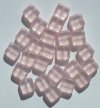 25 9mm Flat Square Matte Transparent Pink