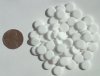 60 9mm White Disk Beads