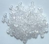 200 3x6mm Faceted Acrylic Rondelle Beads - Transparent Crystal