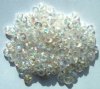 200 3x6mm Faceted Acrylic Rondelle Beads - Transparent Crystal AB