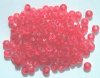 200 3x6mm Faceted Acrylic Rondelle Beads - Transparent Raspberry