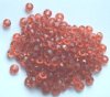 200 3x6mm Faceted Acrylic Rondelle Beads - Transparent Rootbeer