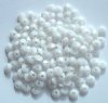 200 3x6mm Faceted Acrylic Rondelle Beads - White