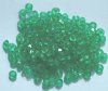 200 3x6mm Faceted Acrylic Rondelle Beads - Transparent Christmas Green