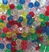 100 4mm Acrylic Transparent Faceted Mix