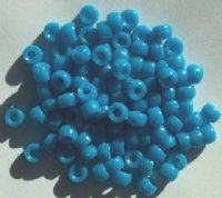 200 4x6mm Opaque Blue Acrylic Crow Beads