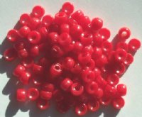 200 4x6mm Opaque Red Acrylic Crow Beads