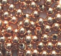 100 6mm Round Metallic Copper Acrylic Beads