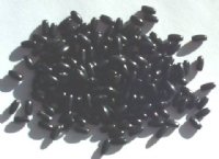 200 6x3mm Acrylic Black Pearl Oval Beads